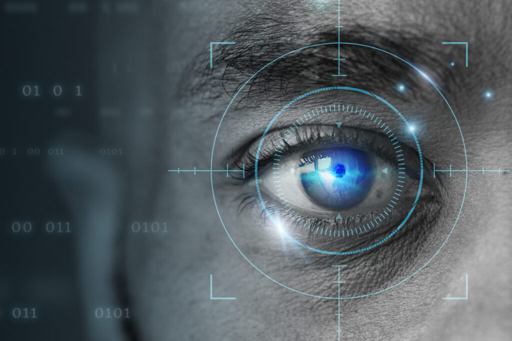retinal biometrics technology with man s eye digital remix[1]